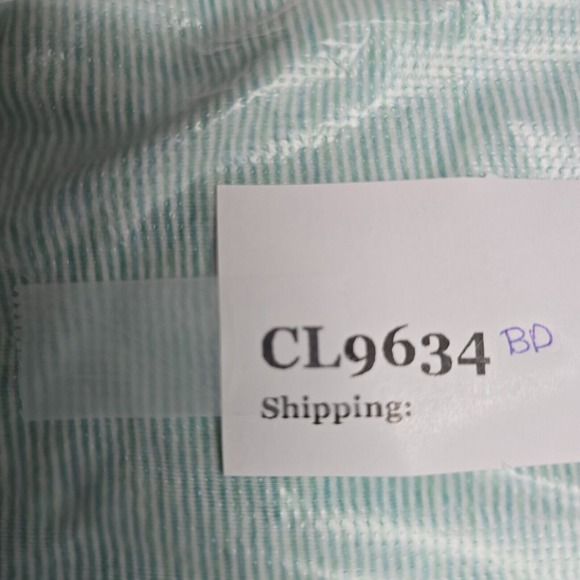 B Draddy Polo Shirt Mens Large Green‎ Striped Short Sleeve Stretch Pima Cotton - Picture 9 of 9